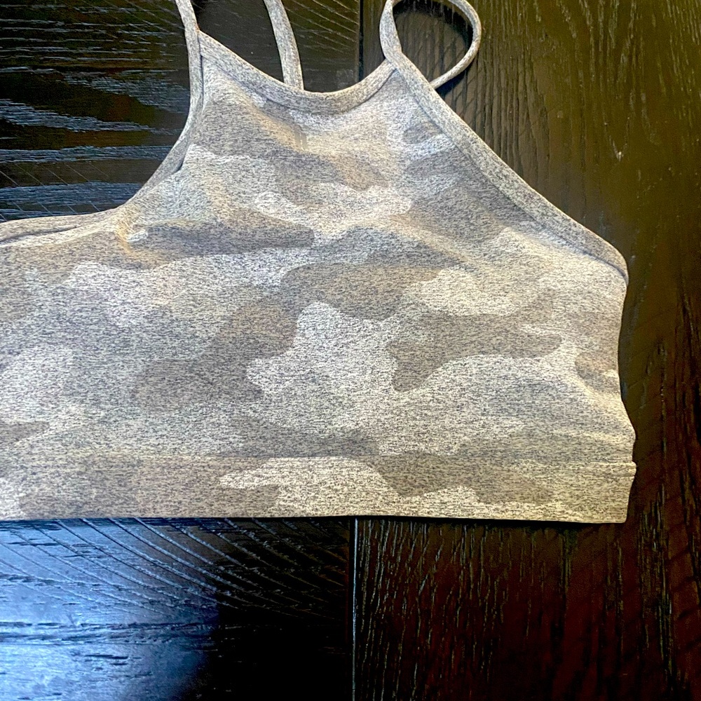 NOBULL Gray and White Fitted Crop Tank Top